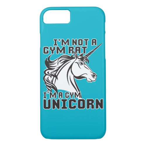 Gym Rat _ Gym Unicorn _ Bodybuilding Humor iPhone 87 Case