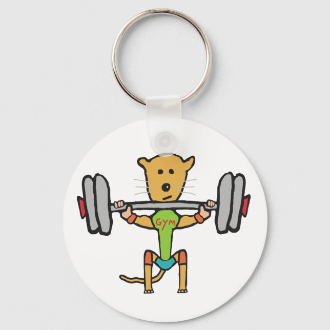 Gym Rat Keychain (Front)