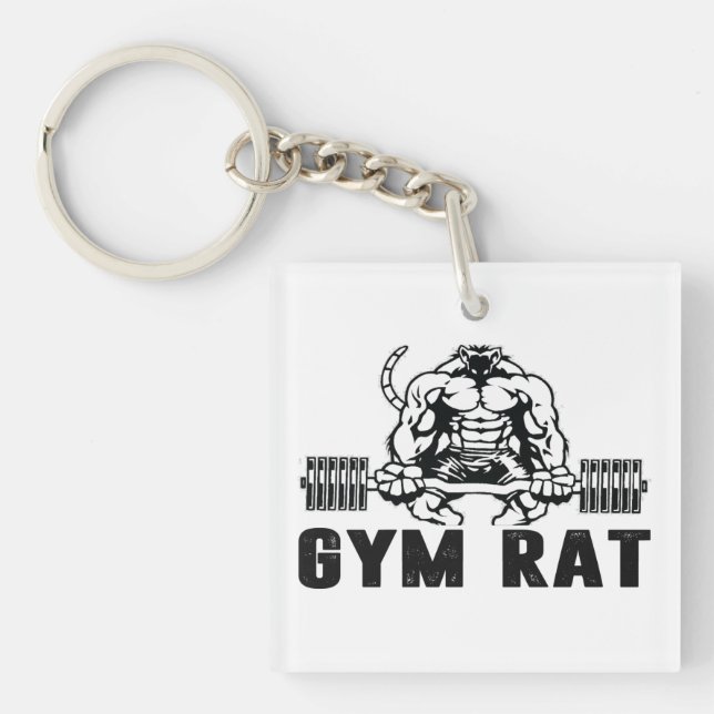Gym Rat Keychain (Front)