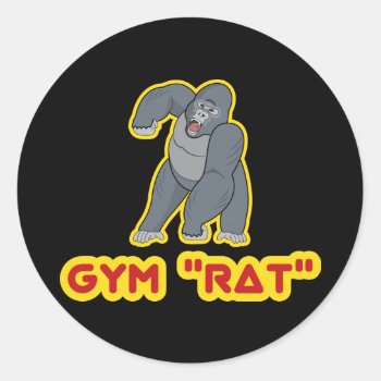 Gym "rat" Sticker by LVMENES at Zazzle