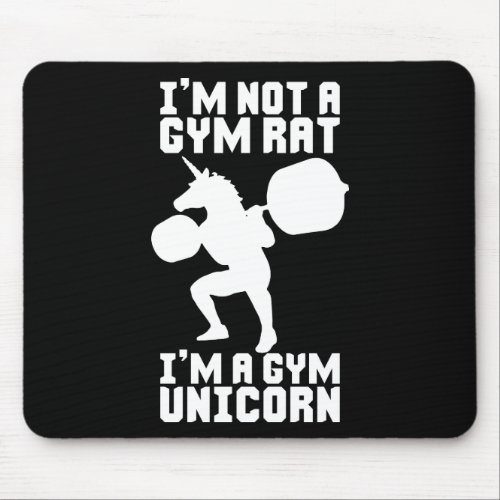 Gym Rat vs Gym Unicorn _ Funny Workout Inspiration Mouse Pad
