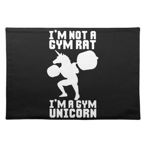Gym Rat vs Gym Unicorn _ Funny Workout Inspiration Placemat