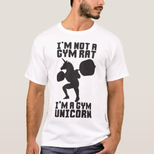 Gym Rat vs Gym Unicorn - Funny Workout Inspiration T-Shirt