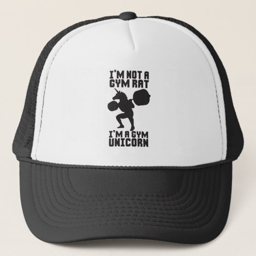 Gym Rat vs Gym Unicorn _ Funny Workout Inspiration Trucker Hat