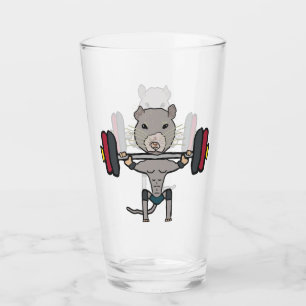 Gym Rat Weightlifting Glass