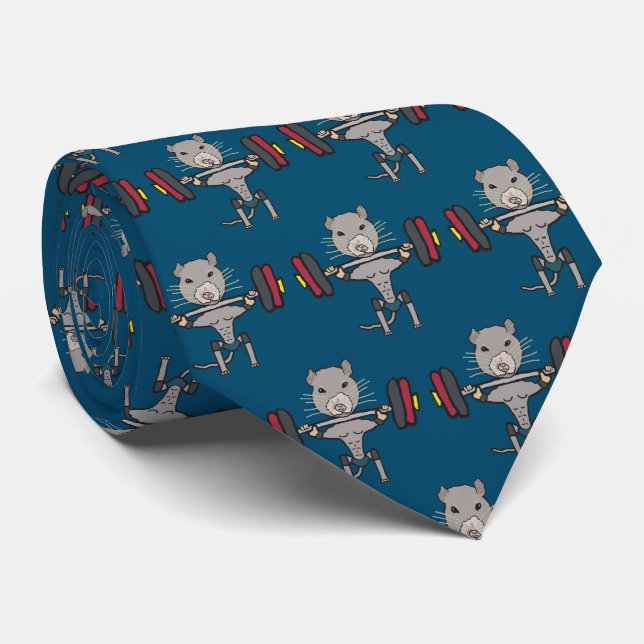 Gym Rat Weightlifting Neck Tie (Rolled)