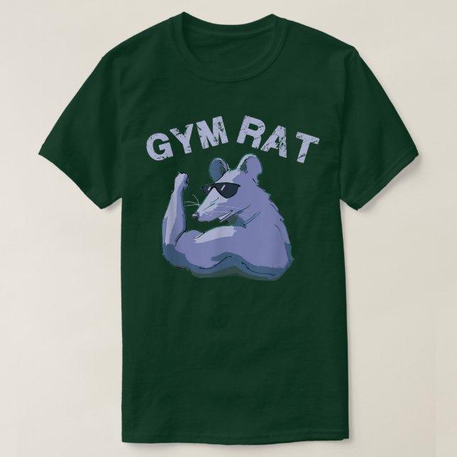Gym Rat  Work Out, Weight Lifting Cross Train  T-Shirt (Design Front)