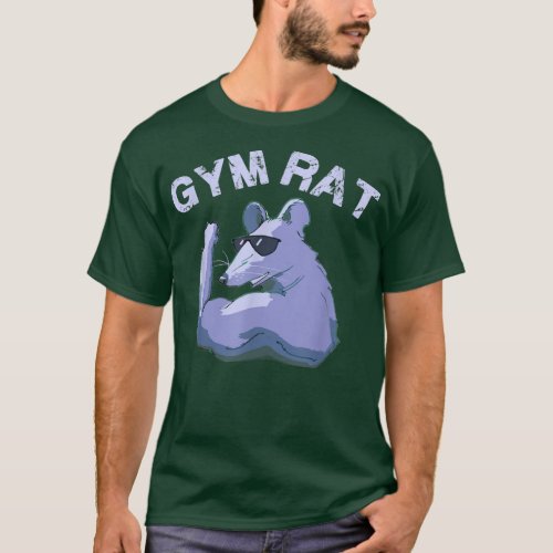 Gym Rat  Work Out Weight Lifting Cross Train  T_Shirt