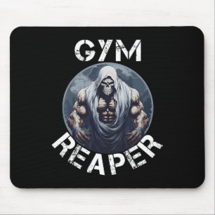 Gym Reaper Fitness Halloween Skeleton Workout Body Mouse Pad