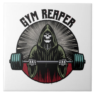 Gym Reaper Workout Ceramic Tile
