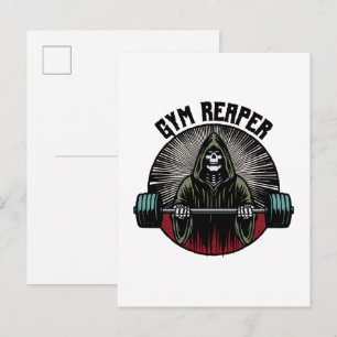 Gym Reaper Workout Invitation Postcard