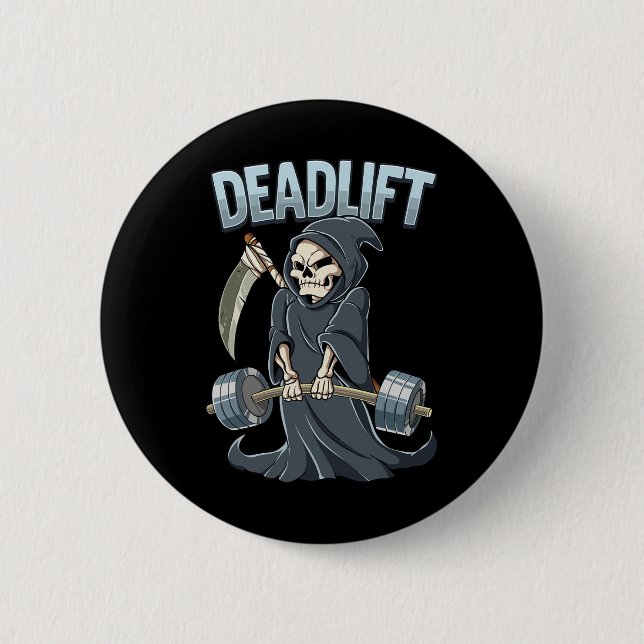 Gym Repeaer Deadlift Bodybuilding  Button (Front)