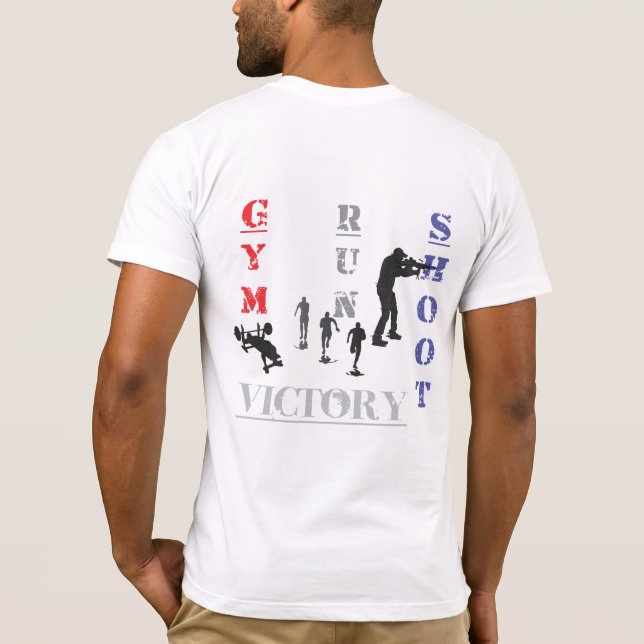 Gym, Run, Shoot light shirt (Back)