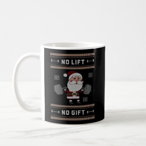 Gym Santa Lifting Weight Ugly Coffee Mug