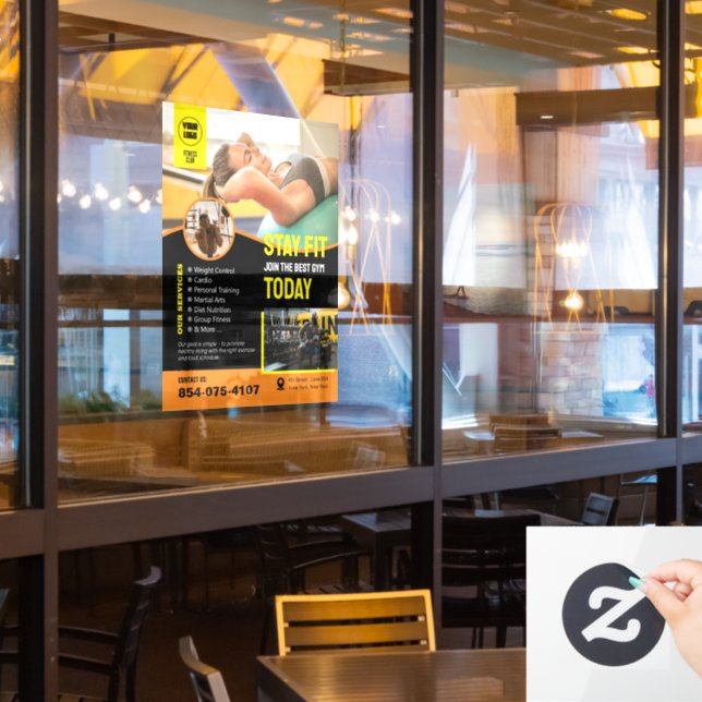 Gym Services Custom Window Cling (Restaurant Window)