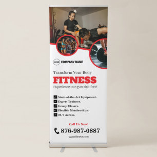Gym Services Vertical Custom Retractable Banner