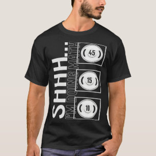 Gym Shh I m Doing Math Workout Equipment Weightlif T-Shirt