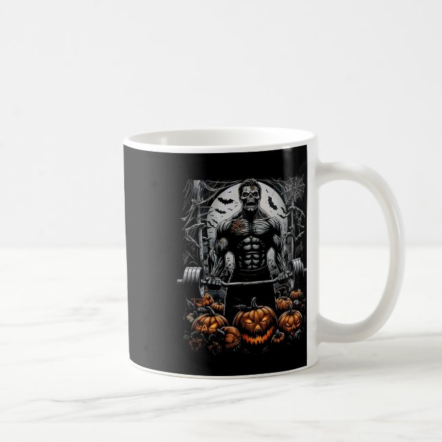 Gym Skeleton-haunted Fitness Fun-halloween Workout Coffee Mug (Right)