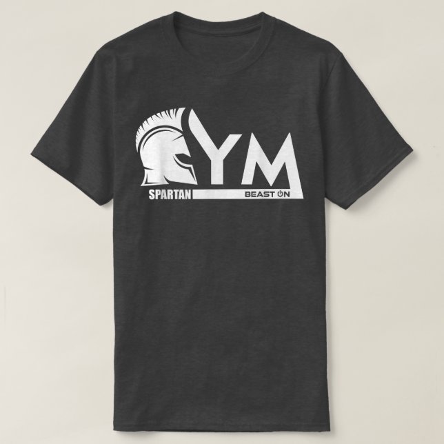 Gym  Spartan  Beast On  Gym Motivation Fitness Say T-Shirt (Design Front)