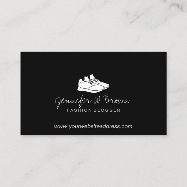 Gym Sport Sneaker White Shoes Business Card