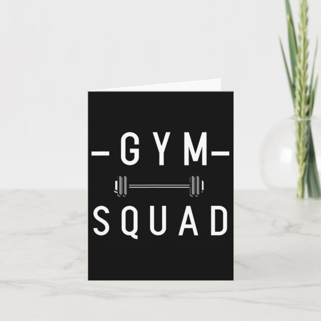 Gym Squad Bodybuilding Motivational Quote Gym Work Card (Front)