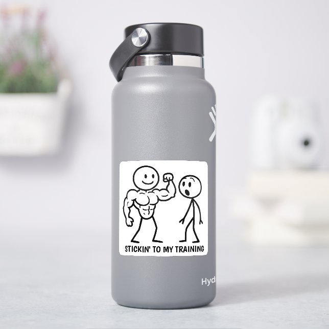 Gym Stick Figure Sticker (HydroFlask)