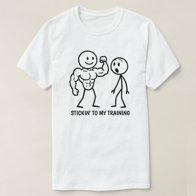 Gym Stick Figure T-Shirt (Design Front)