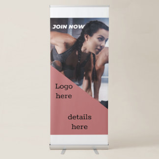 Gym store promotional  retractable banner