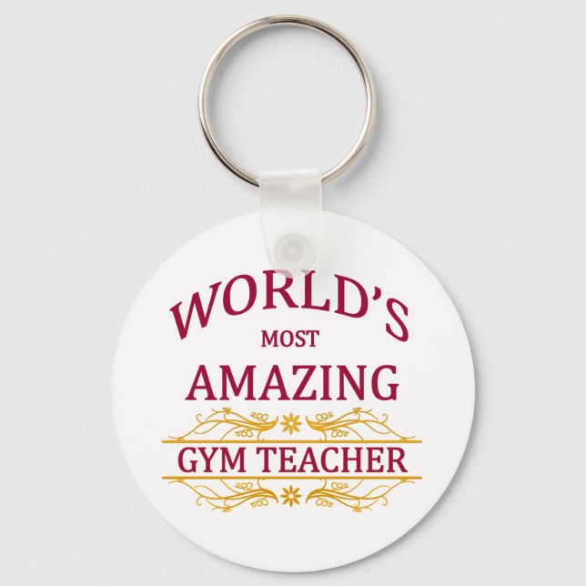 Gym Teacher Keychain (Front)