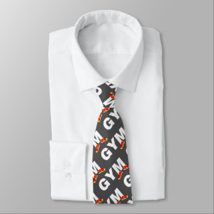 Gym Text Sneakers Neck Tie