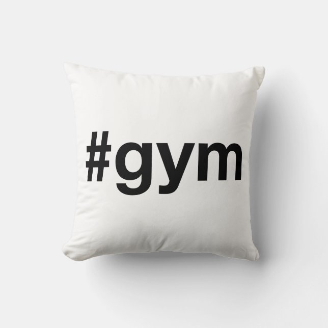 Gym Throw Pillow (Front)