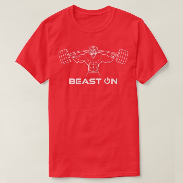 Gym Tiger Beast On FitnessGym Motivation Fitness S T-Shirt (Design Front)