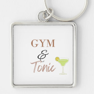 Gym & Tonic Funny Fitness Gift for Workout Lovers  Keychain