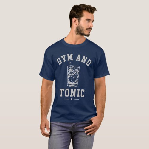 Gym & Tonic Vintage Varsity Cocktail T-Shirt