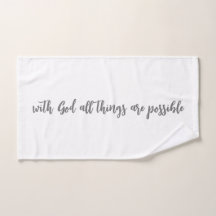 Gym towel With God all things are possible 
