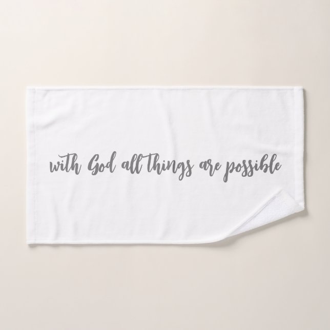 Gym towel With God all things are possible  (Hand Towel)