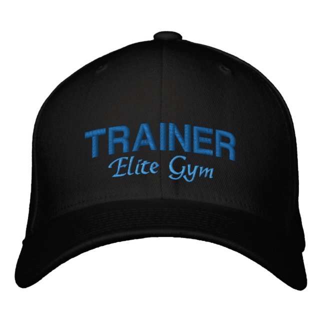 Gym Trainer Embroidered Baseball Cap (Front)