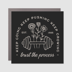 Gym trust the process keep going car magnet