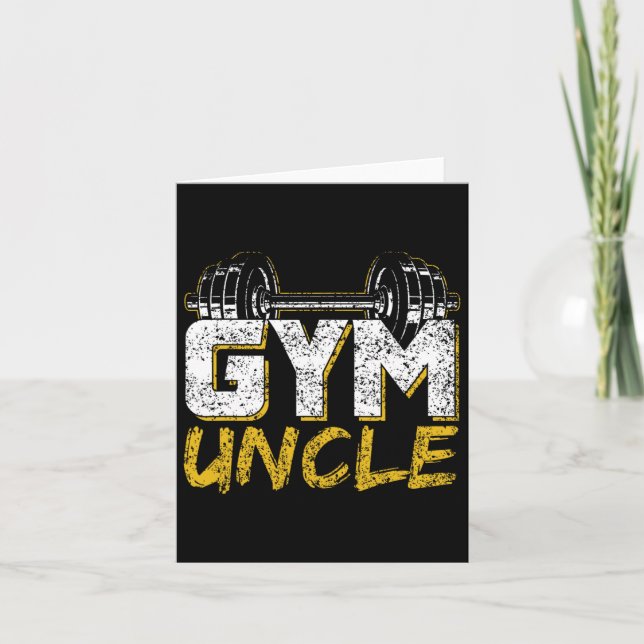 Gym Uncle Black Workout  Card (Front)