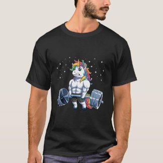 Gym Unicorn Workout Deadlifting Weight Lifting T-Shirt