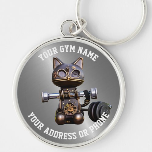 Gym User Or Owner Cute Steampunk Panda In Gym Keychain