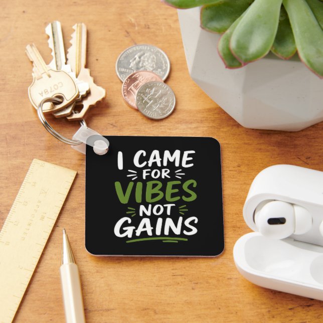 Gym Vibes Black Keychain (Desk)