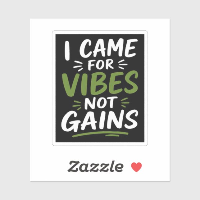 Gym Vibes Black Sticker (Sheet)