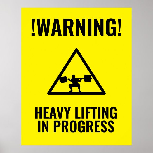 Gym warning sign (Front)