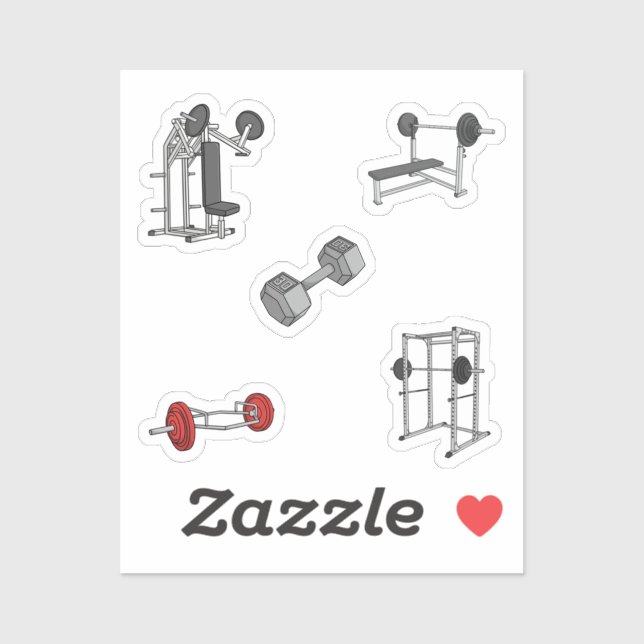 Gym weights collection sticker (Sheet)