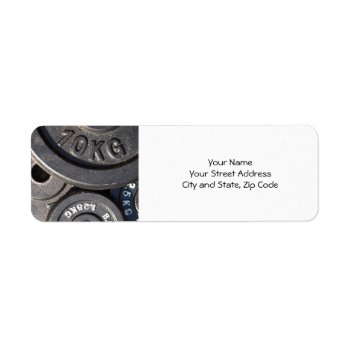 Gym Weights Label by theunusual at Zazzle