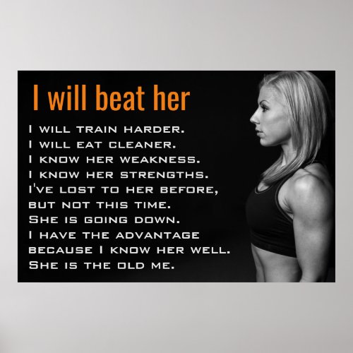 Gym Woman Muscles  Girl Workout Motivation Poster