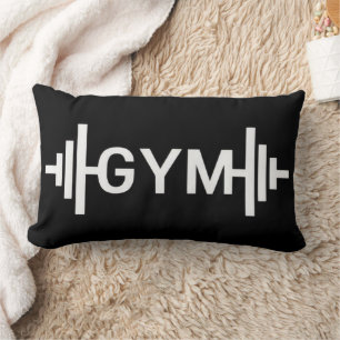 Gym Word Lumbar Throw Pillow