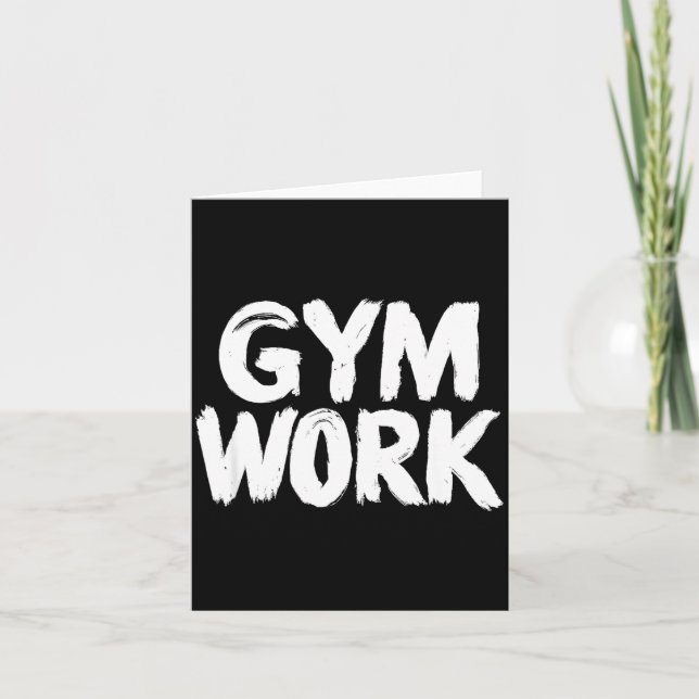 Gym Work Bodybuilding Fitness Workout  Card (Front)