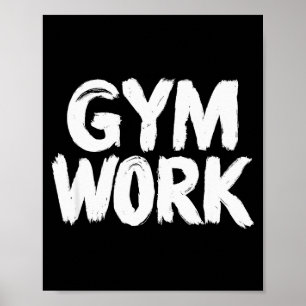 Gym Work Bodybuilding Fitness Workout Poster